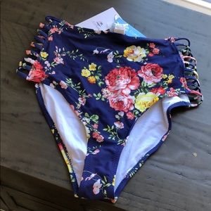 High-Waisted Floral Bikini Bottoms